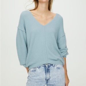 Wilfred Hush Knit V-neck Sweater soft Blue Small